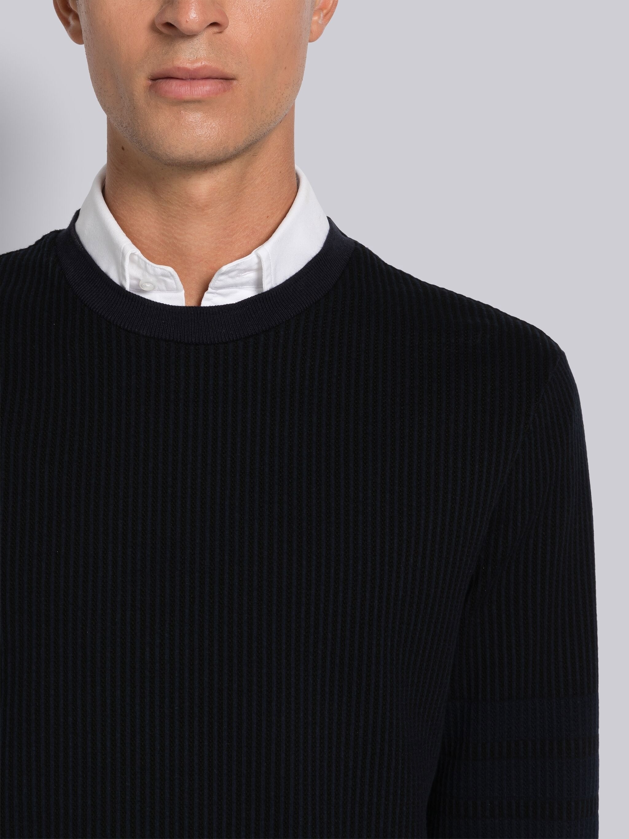 Seersucker Loopback 4-Bar Crew Neck Sweatshirt - 5