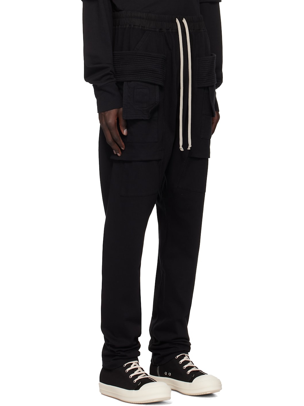 Black Porterville Creatch Cargo Drawstring Shorts - 2