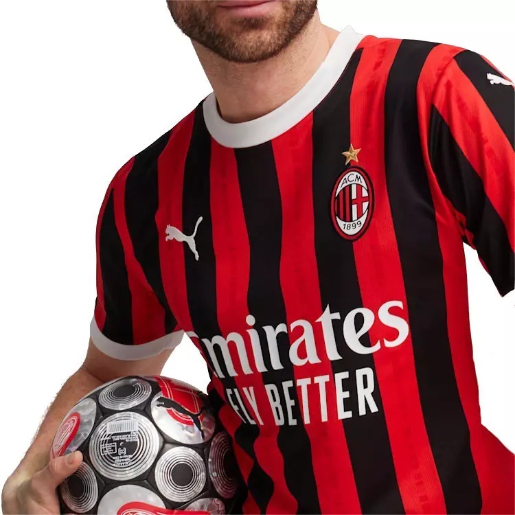 Men's AC Milan 24/25 Home Jersey - Red/Black - 3