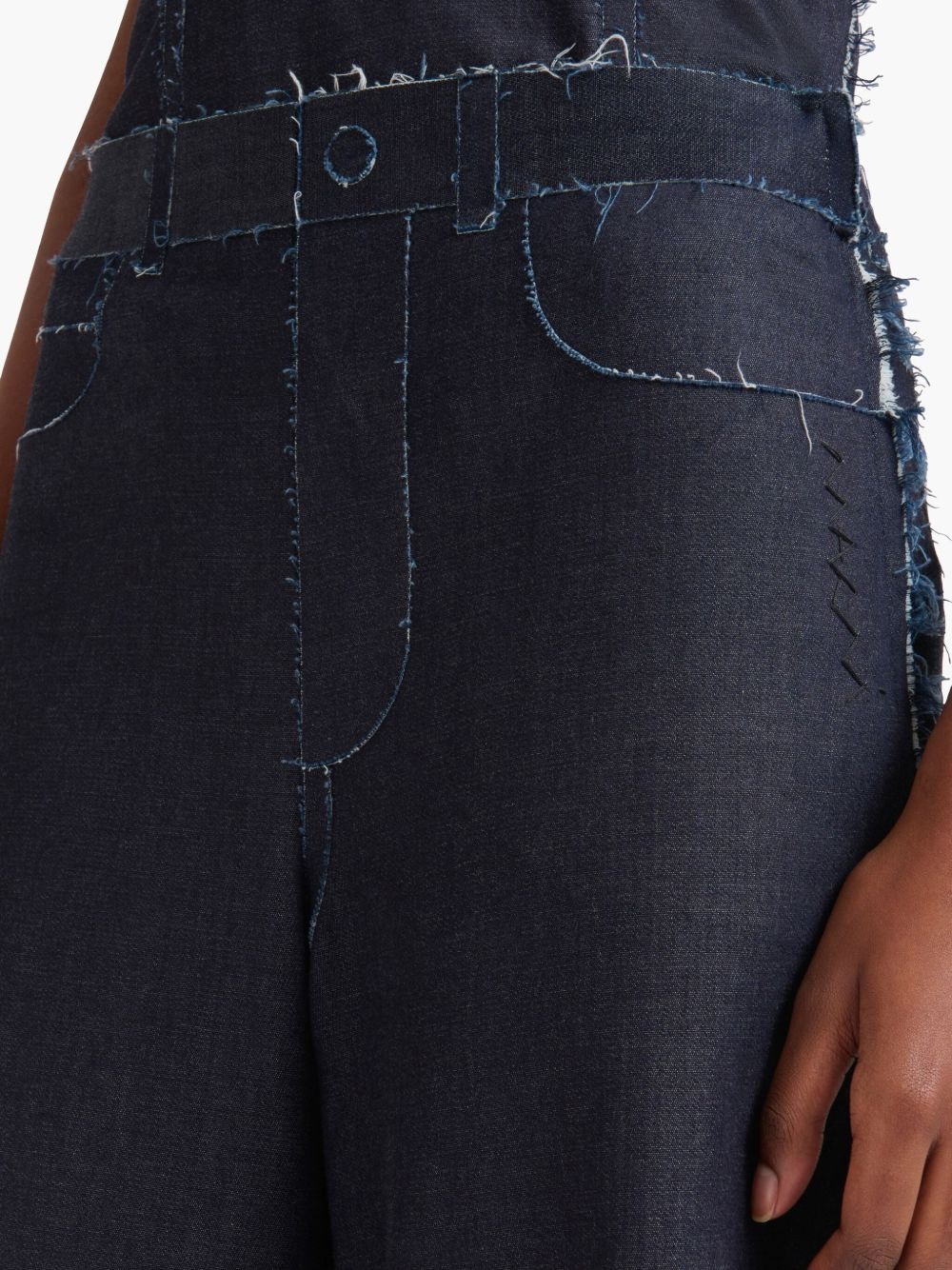 stretch-cotton wide-leg jeans - 5
