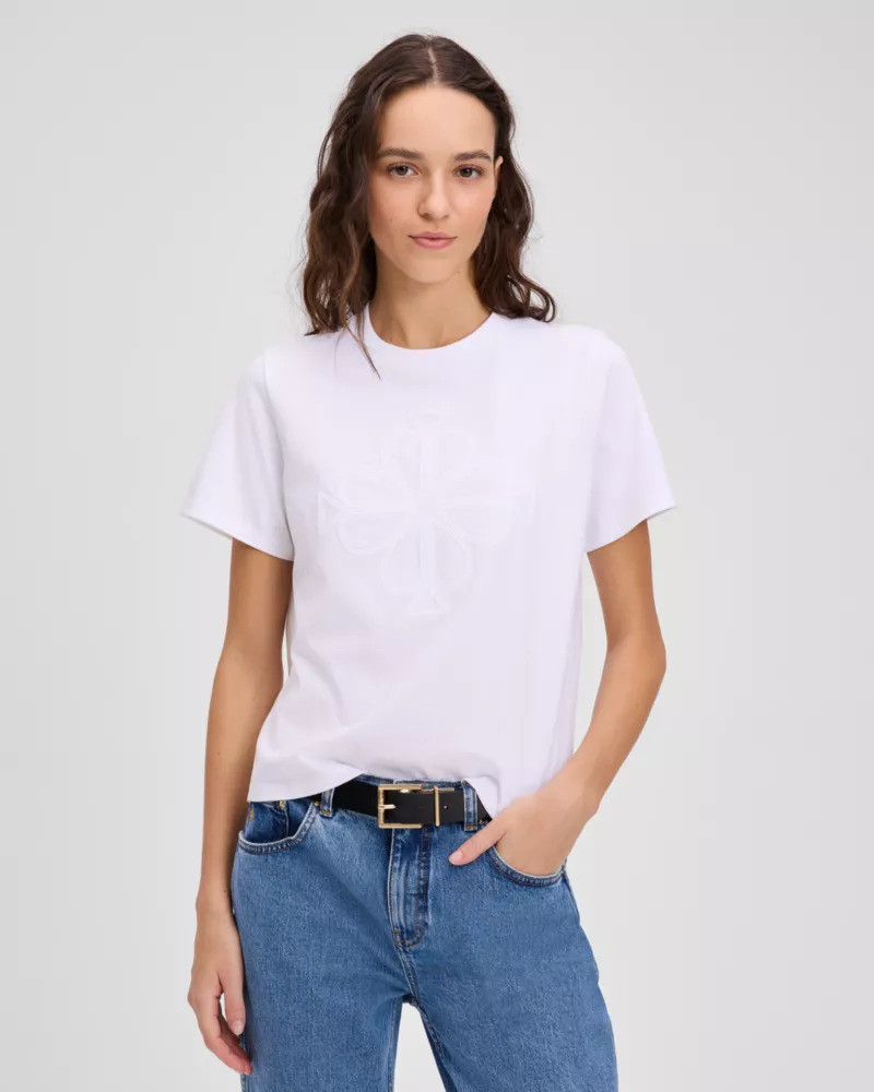 kate spade Embroidered Spade Flower Logo Tee outlook