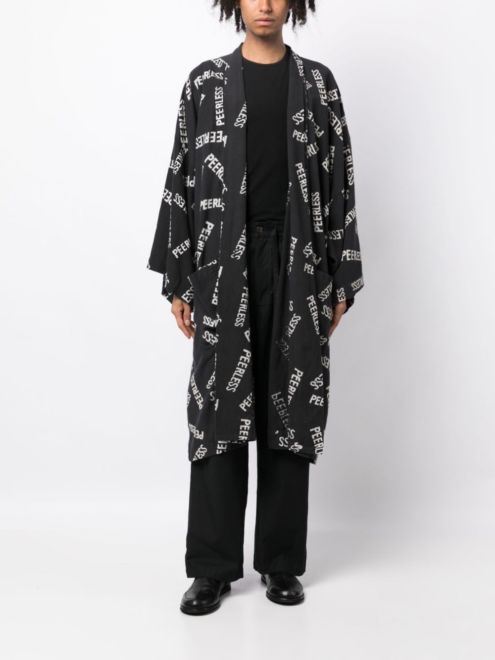 SLOGAN-PRINT WIDE-SLEEVE JACKET - 5