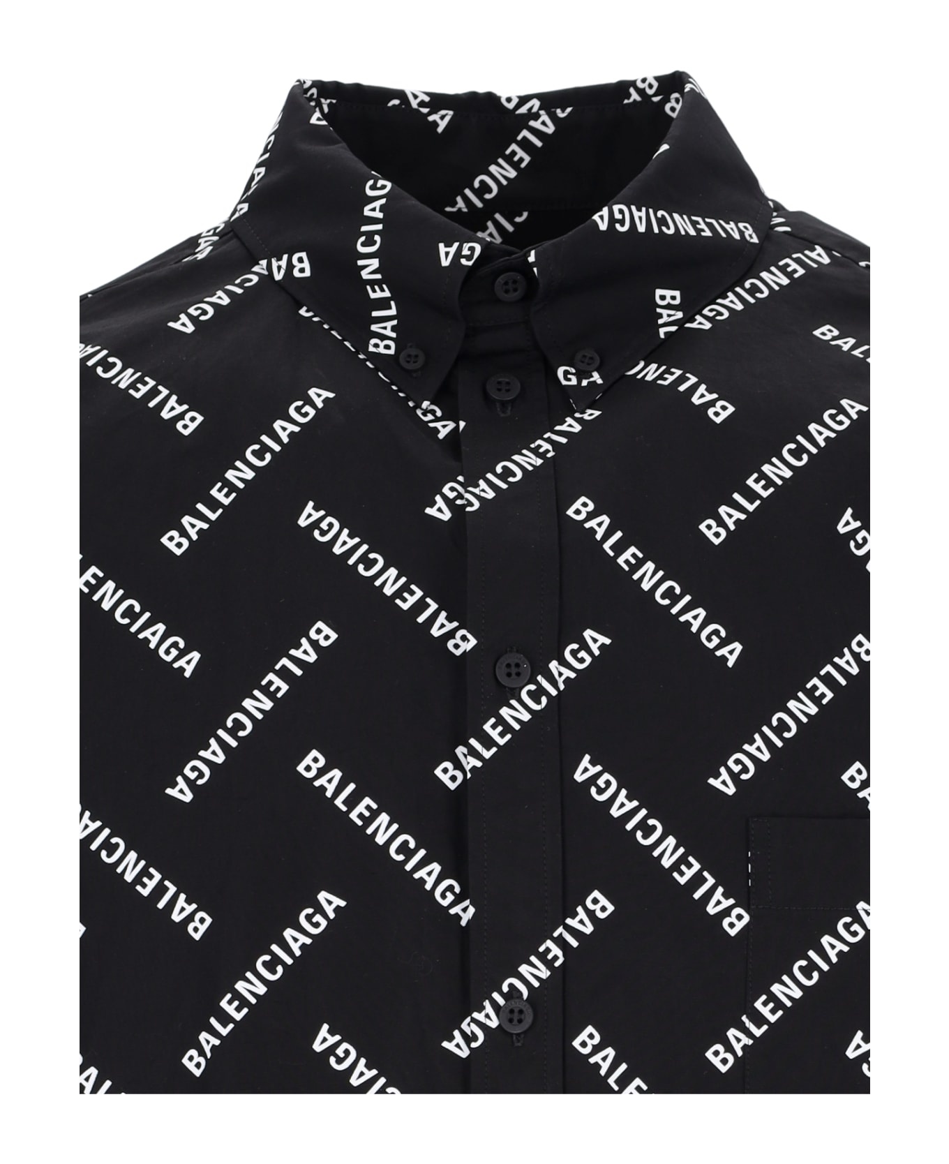 Allover Logo Printed Long-sleeved Shirt - 5