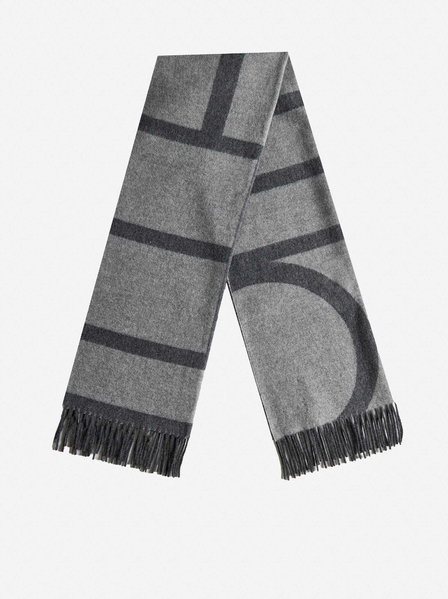 Monogram wool scarf - 3