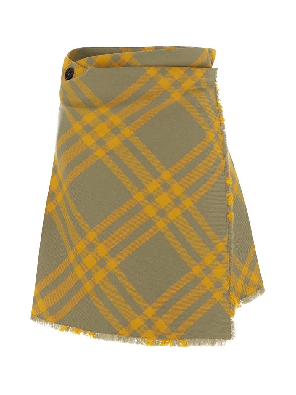 ミニスカート Burberry FW23 Check kilt skirt (8077203 HUNTER) Burberry Hunter Check Mini Skirt | oluxury | REVERSIBLE