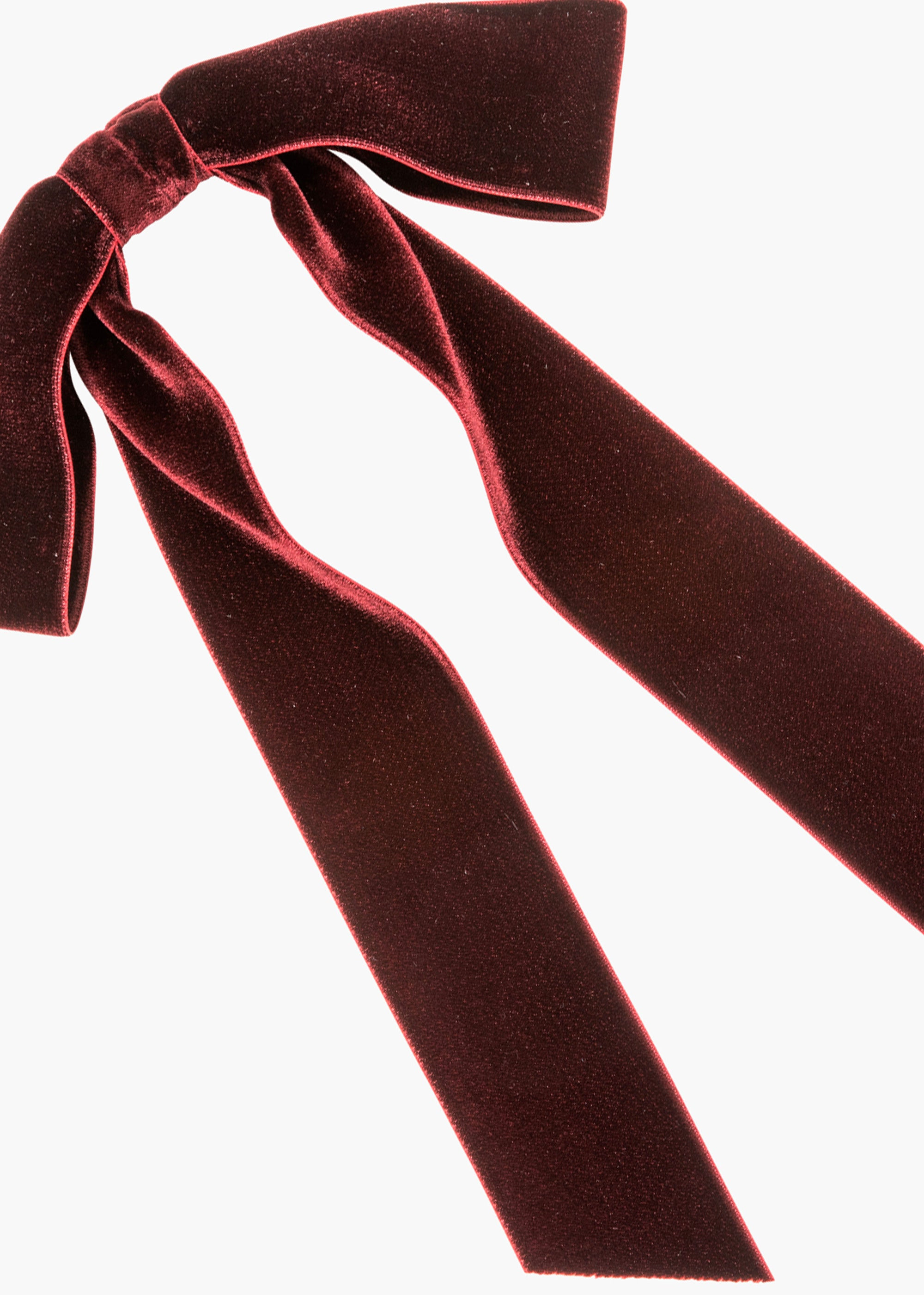 Adley Velvet Bow Barrette - 4