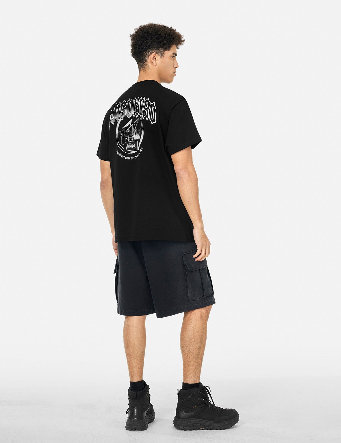 Metallic Logo and Slogan Print Regular Fit T-Shirt - 4