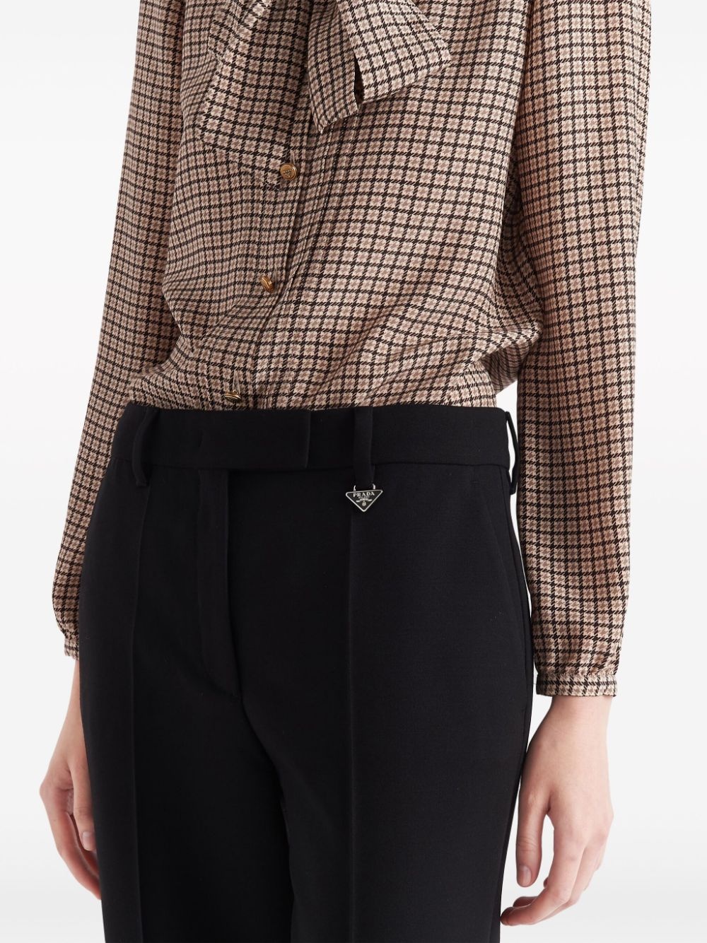 virgin-wool cropped trousers - 4