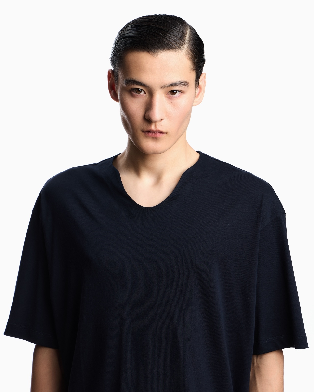 SILK-BLEND JERSEY V-NECK T-SHIRT - 5