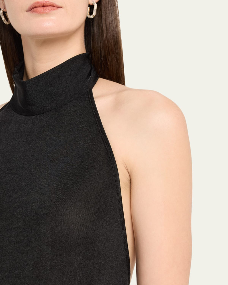 Nina Backless Halter Column Gown 5