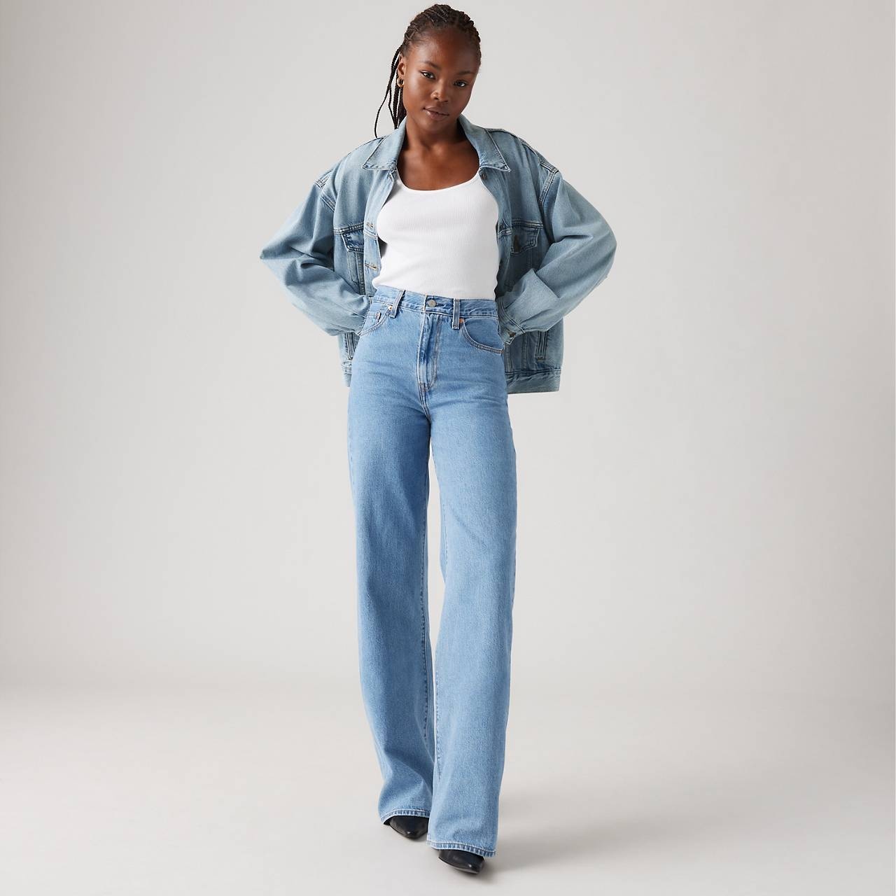 RIBCAGE WIDE LEG WOMEN'S JEANS - 3