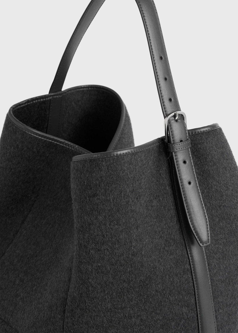 Belted doublé tote grey 4