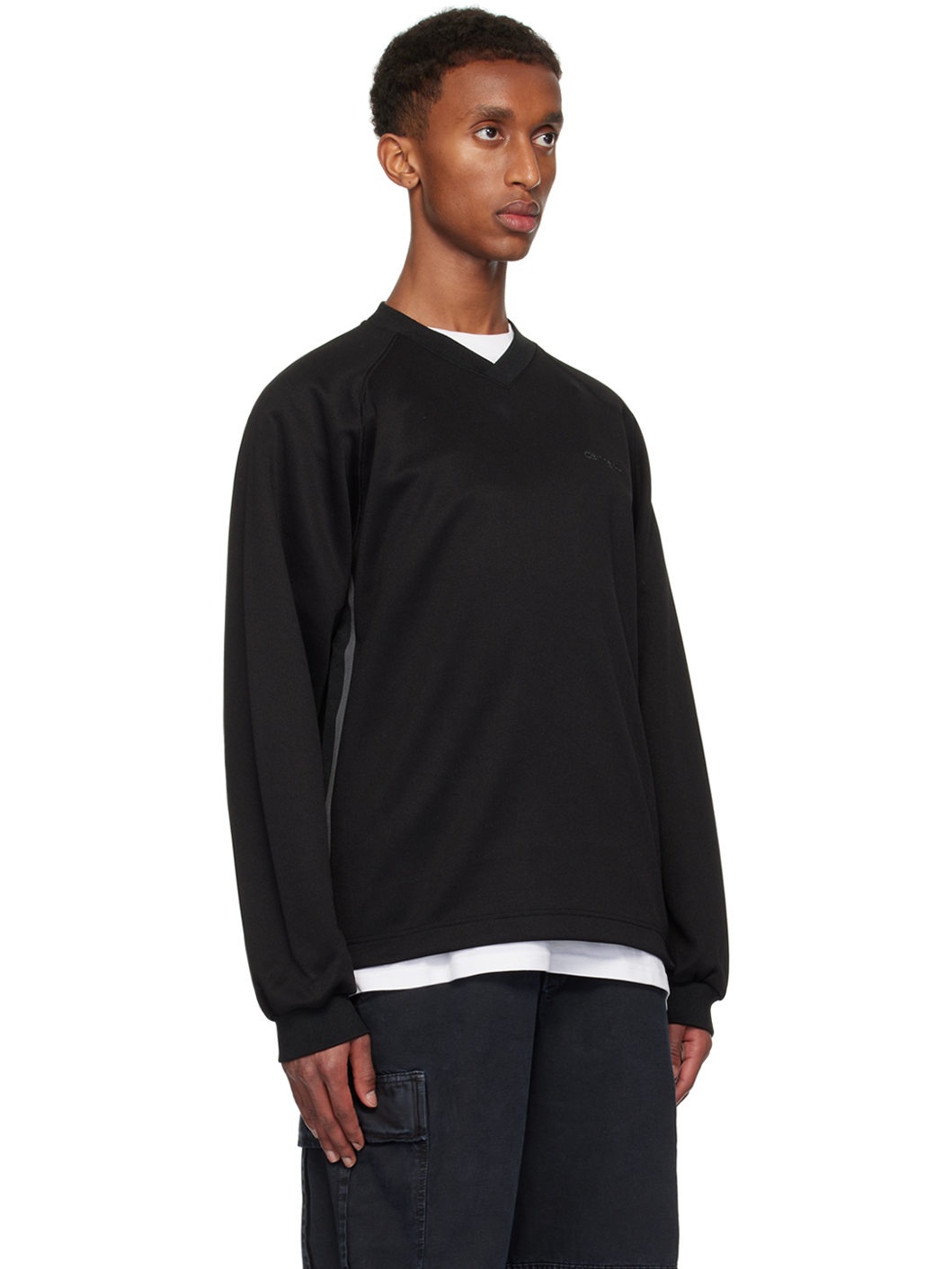 Black Bolan V-Neck Sweatshirt - 2