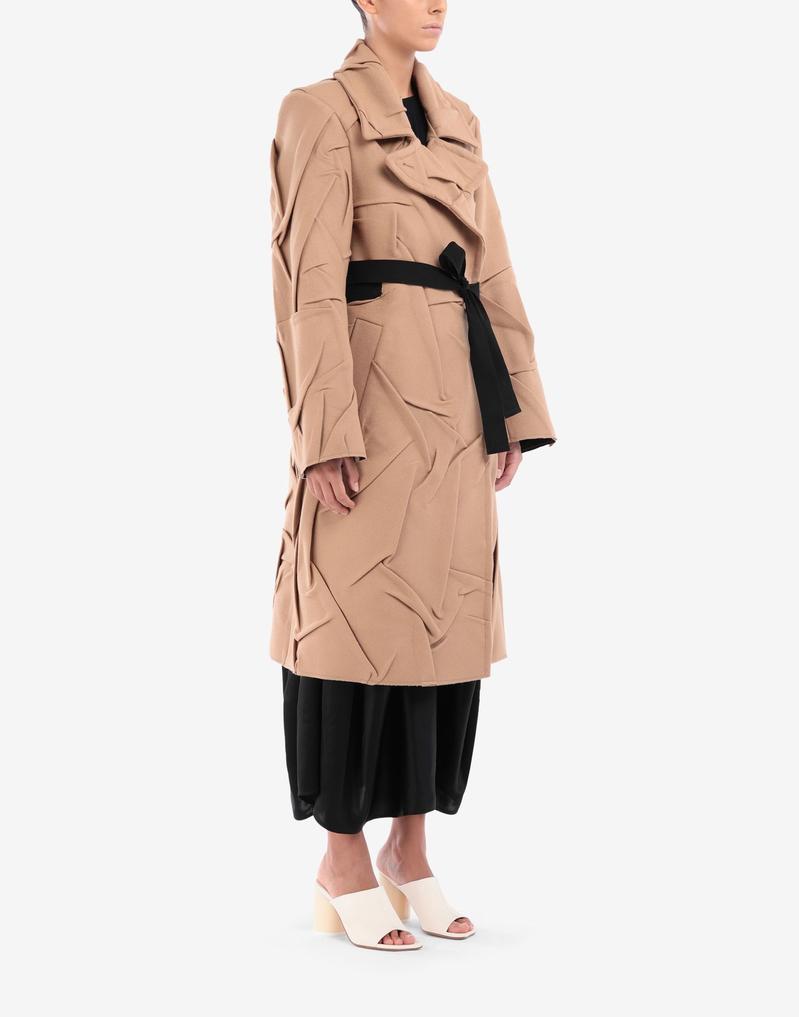 Crushed wool trench coat - 3