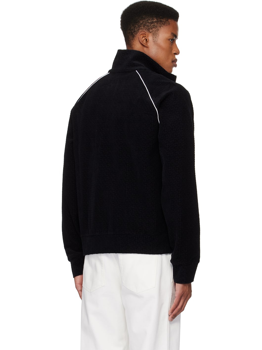 Black Monogram Kiss Jersey Track Jacket - 3