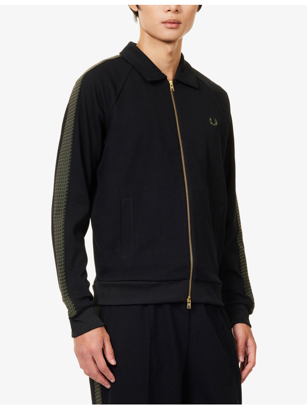 Embroidered-Logo Long-Sleeve Cotton-Jersey Jacket - 3