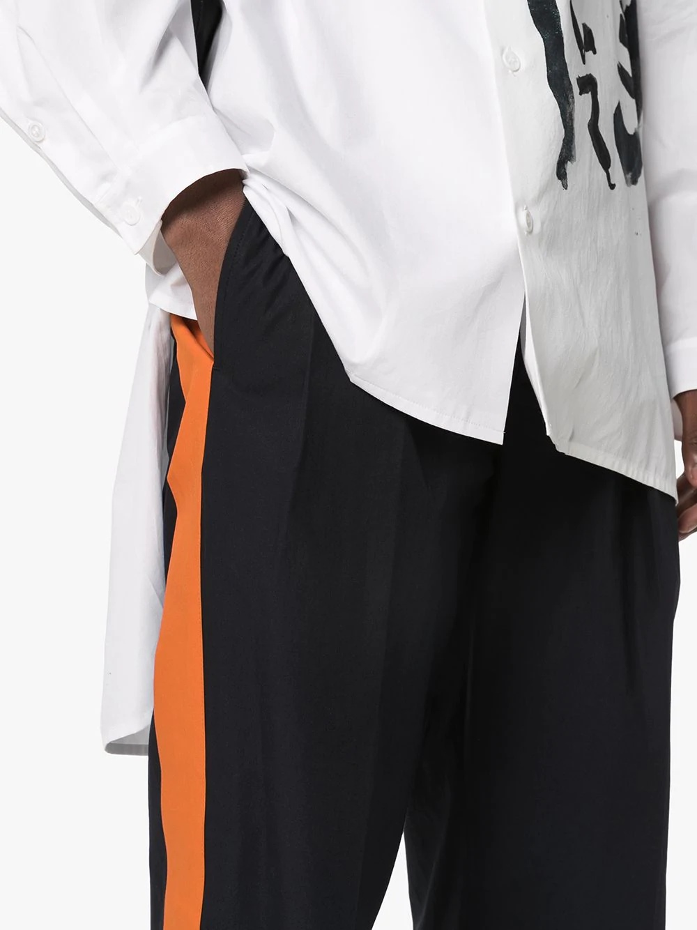 contrast stripe tailored trousers - 5