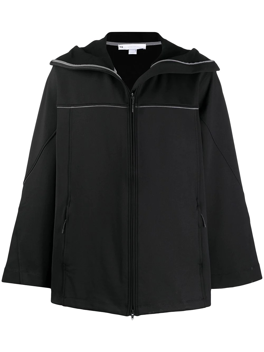 contrast piping hooded jacket - 1