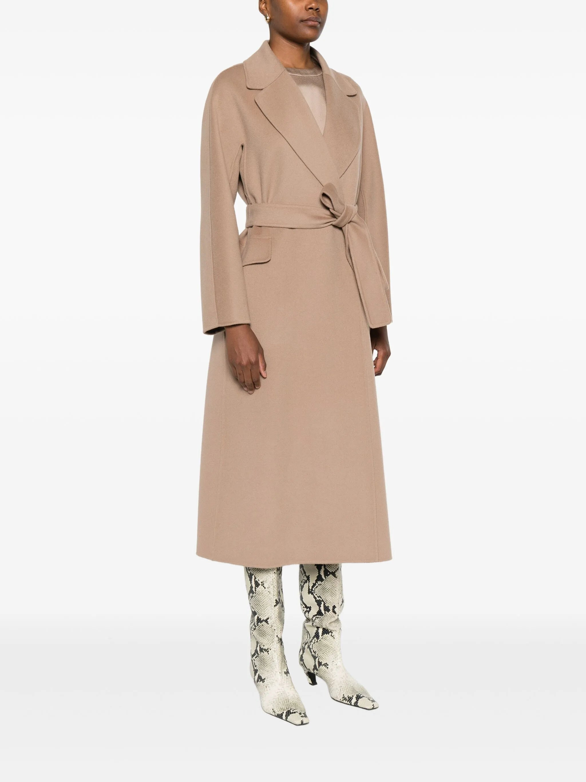 's Max Mara Belted Notched-lapel Coat - 4