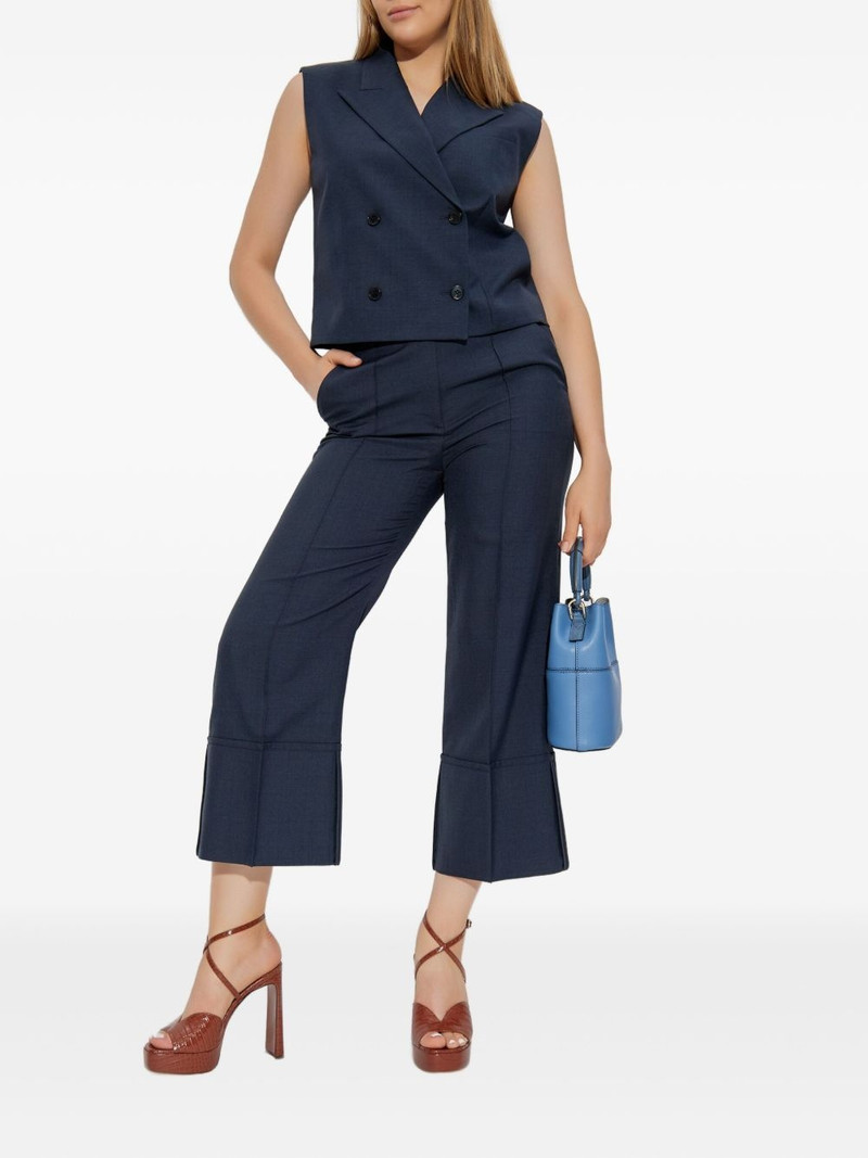 Theory double-breasted sleeveless vest outlook