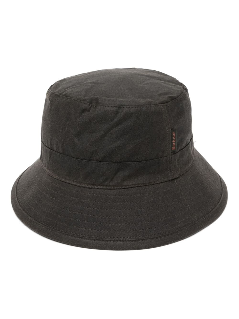 logo tag cotton bucket hat - 1