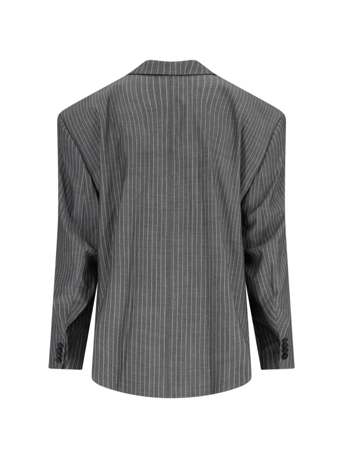 DOUBLE-BREASTED BLAZER IN VIRGIN WOOL AND MOHAIR - 2