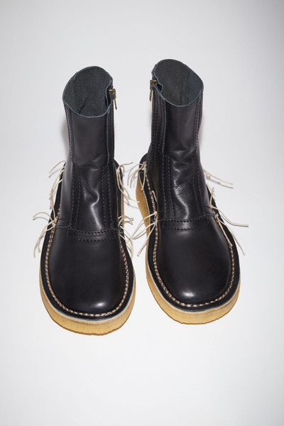 Acne Studios Leather ankle boots - Black outlook