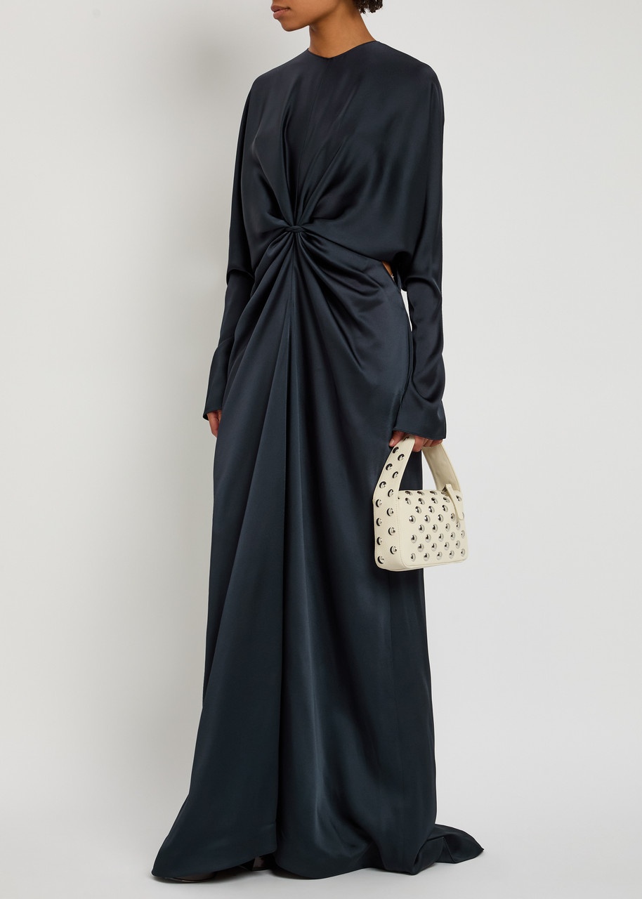 Stella Mccartney Twist Satin Maxi Dress - 4