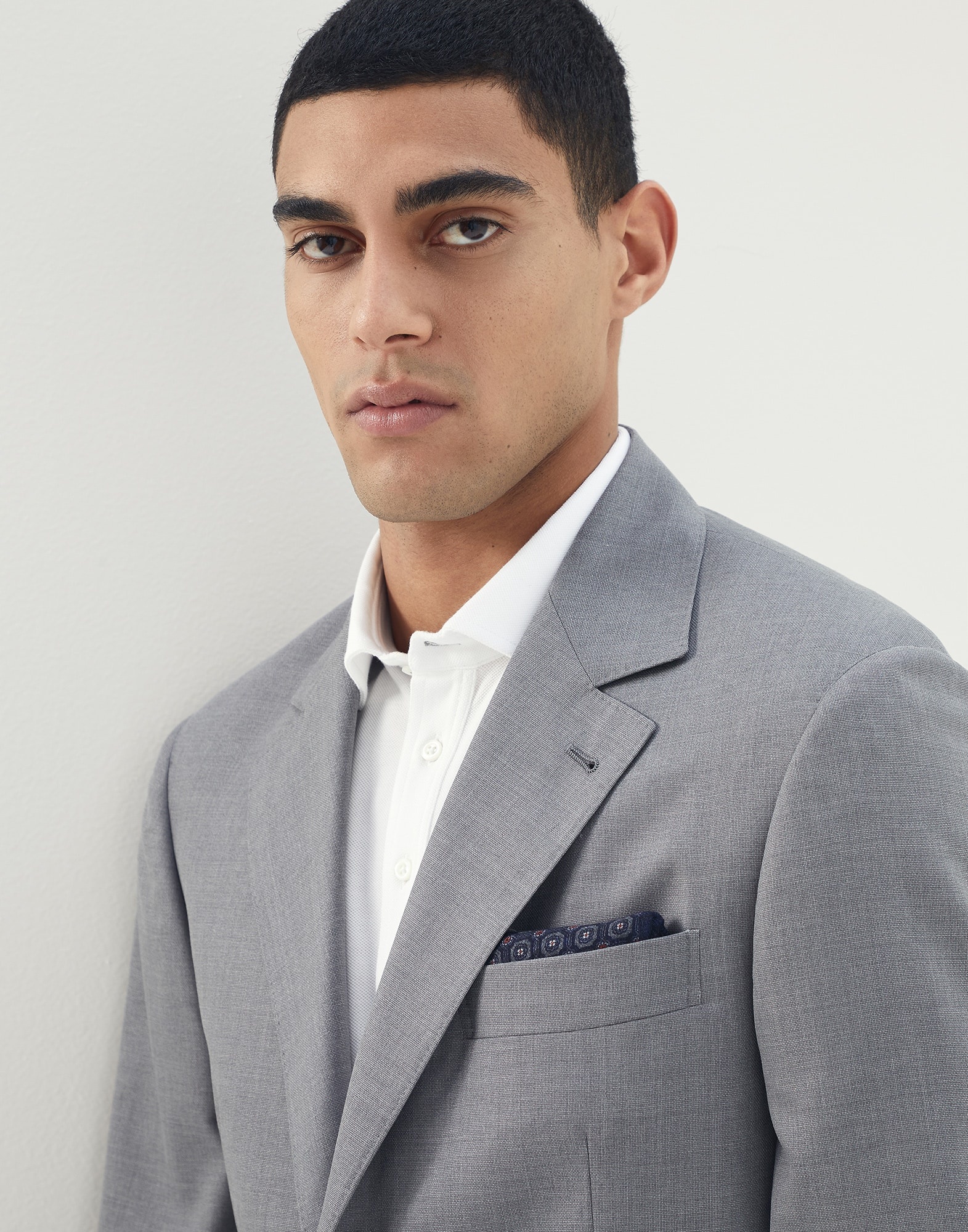 Double face wool flannel pocket square - 3