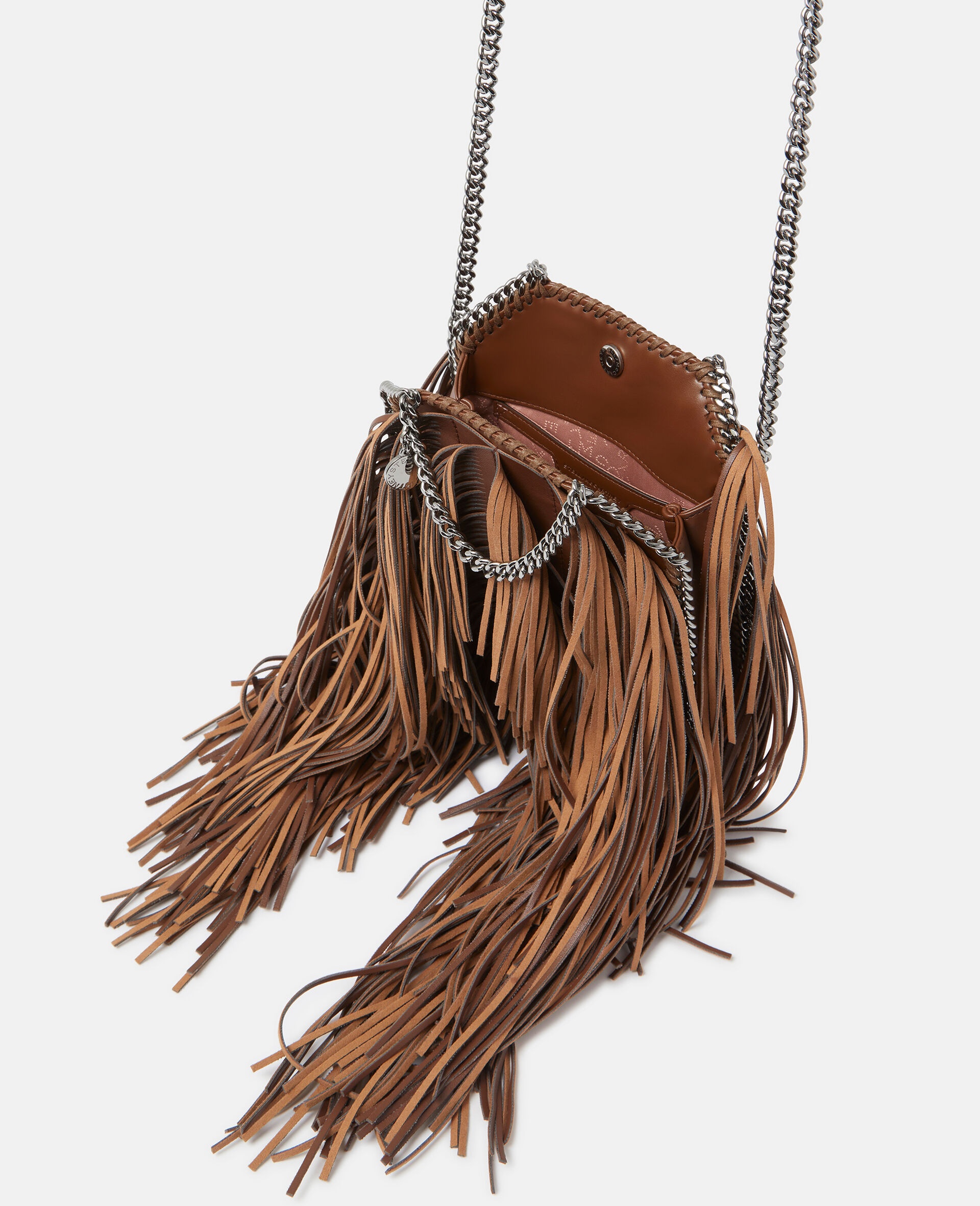 Alter-Suede Fringe Falabella Tiny Tote Bag - 5