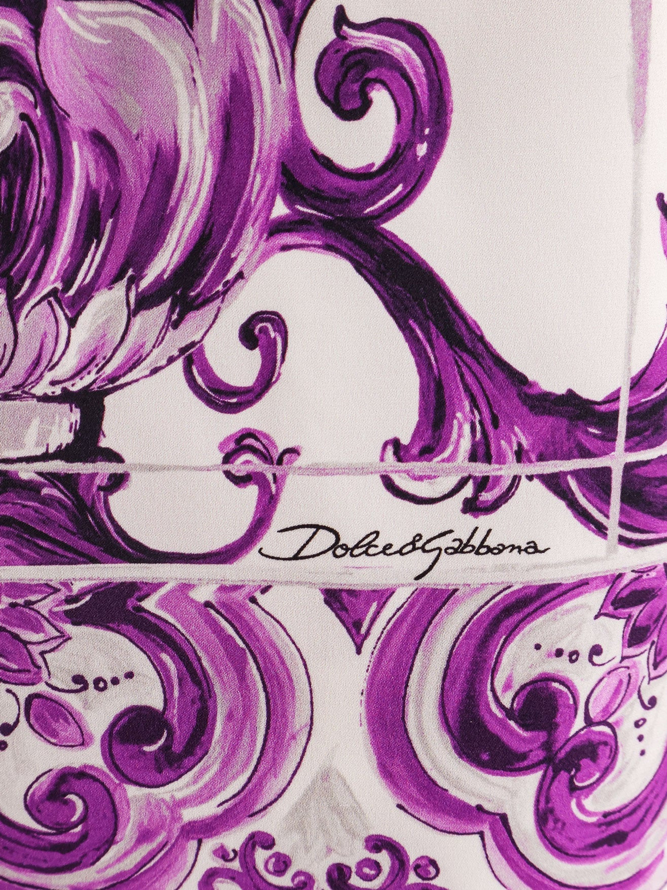 Dolce & Gabbana Maiolica Silk Pencil Skirt - 5