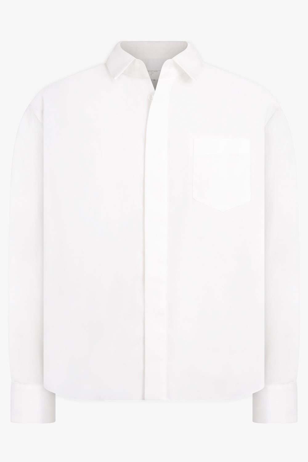 COTTON POPLIN X NYLON TWILL SHIRT | OFF WHITE - 1