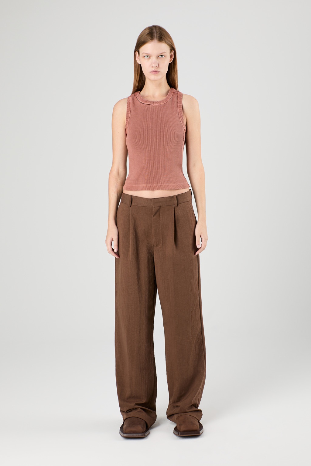 Brown Technical Suit Trousers - 2