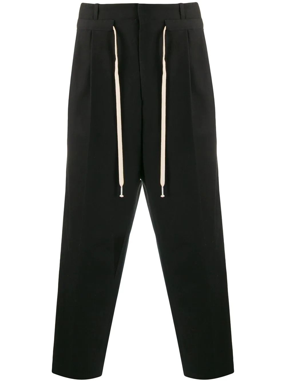 drawstring tailored trousers - 1