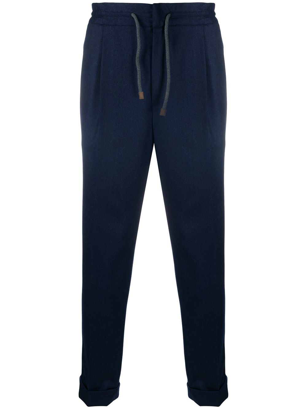 cropped drawstring trousers - 1