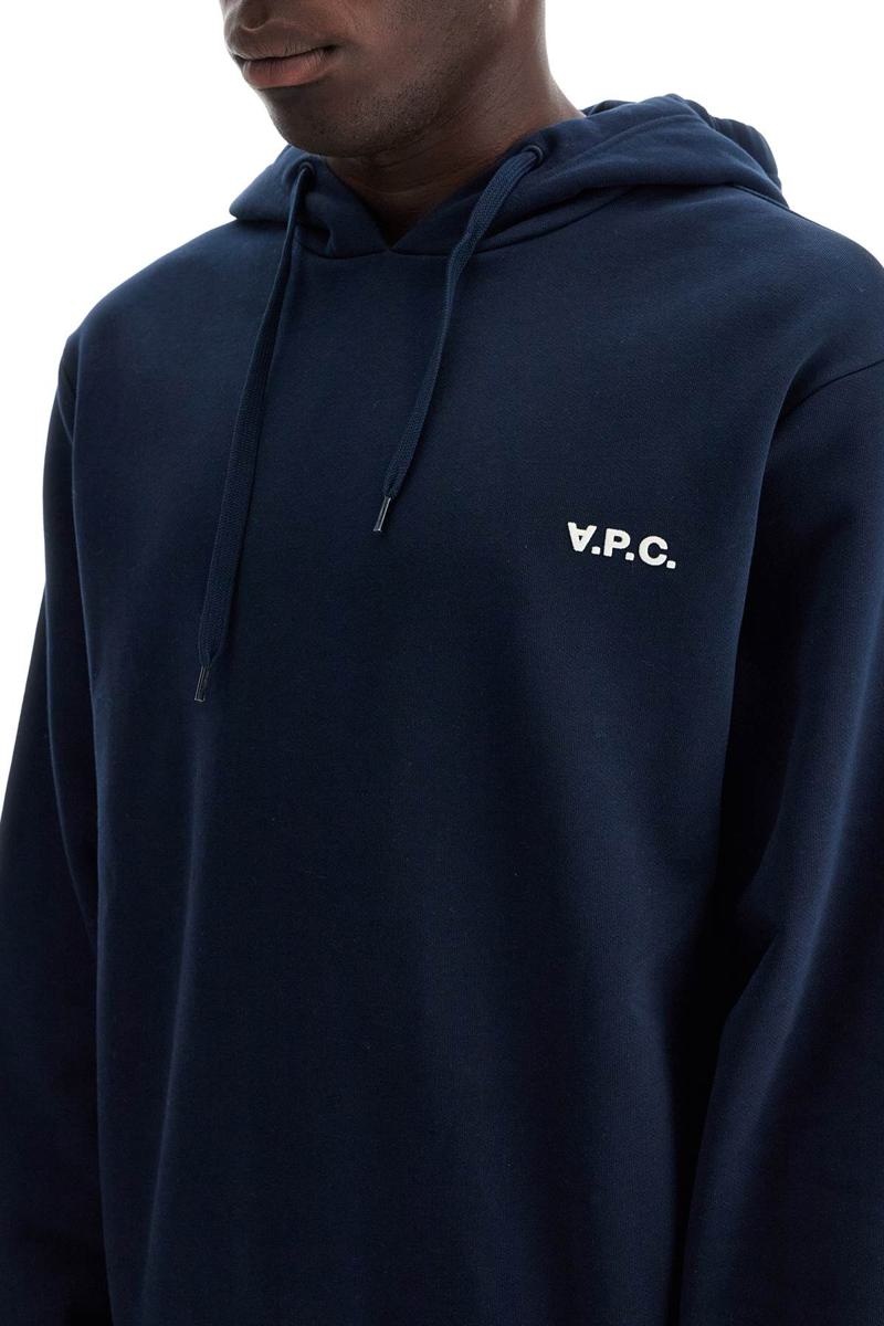 A.P.C. HOODED SWEATSHIRT WITH FLOCKED - 4