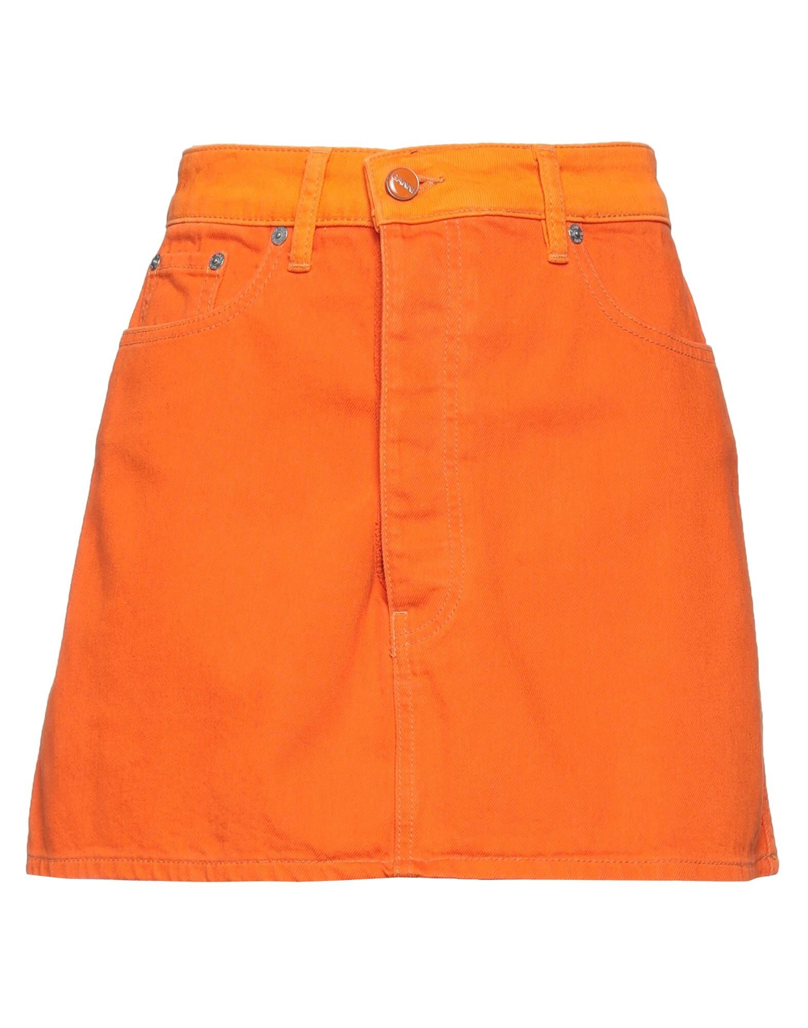 Orange Women's Denim Skirt - 1