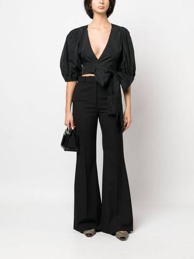 REDValentino V-neck cropped wrap blouse outlook