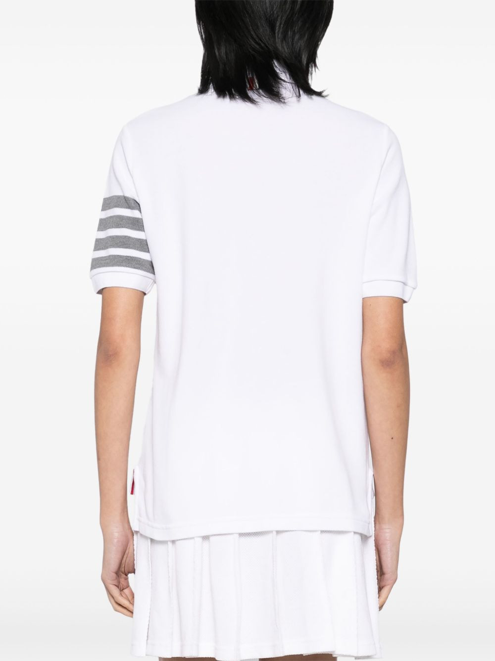 classic pique 4 bar short-sleeved polo top - 4