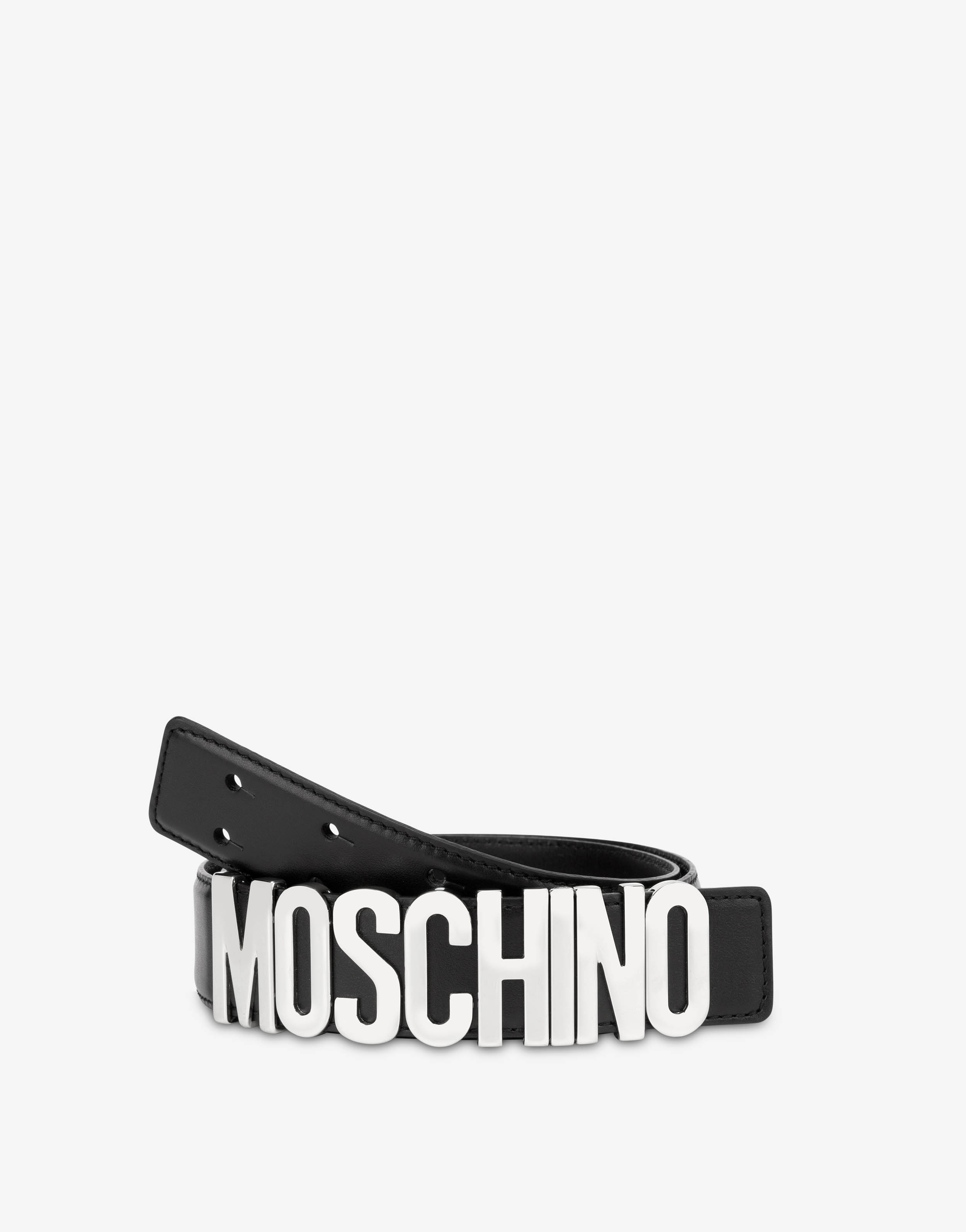 CALFSKIN BELT WITH LOGO - 1