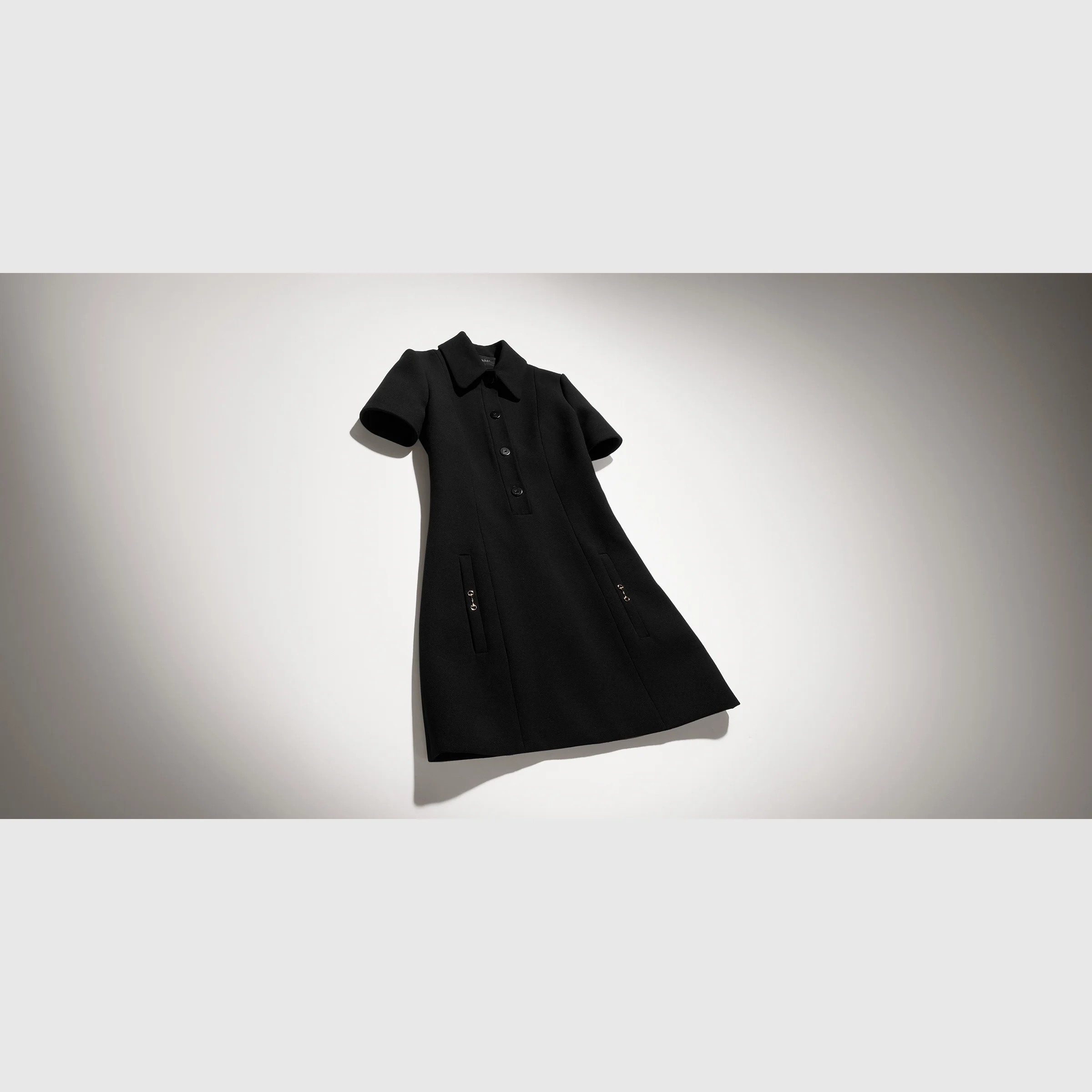 Crêpe wool polo dress with Horsebit - 1