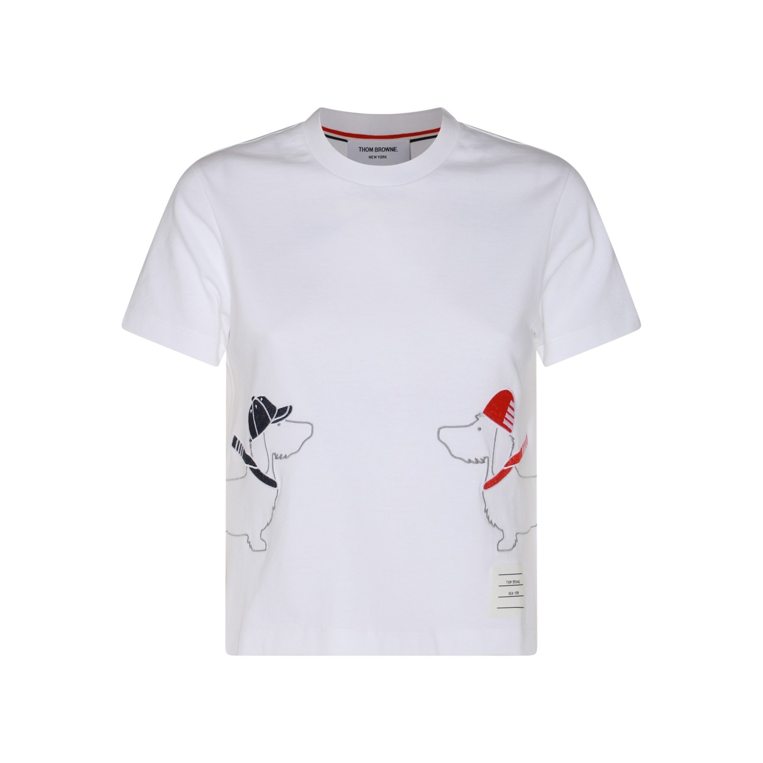 WHITE COTTON T-SHIRT - 1