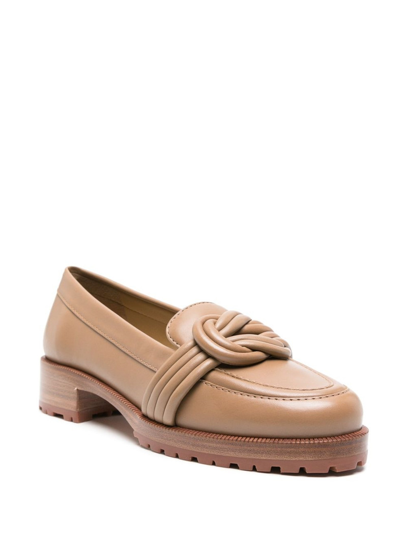 ALEXANDRE BIRMAN knot-detailing leather loafers outlook