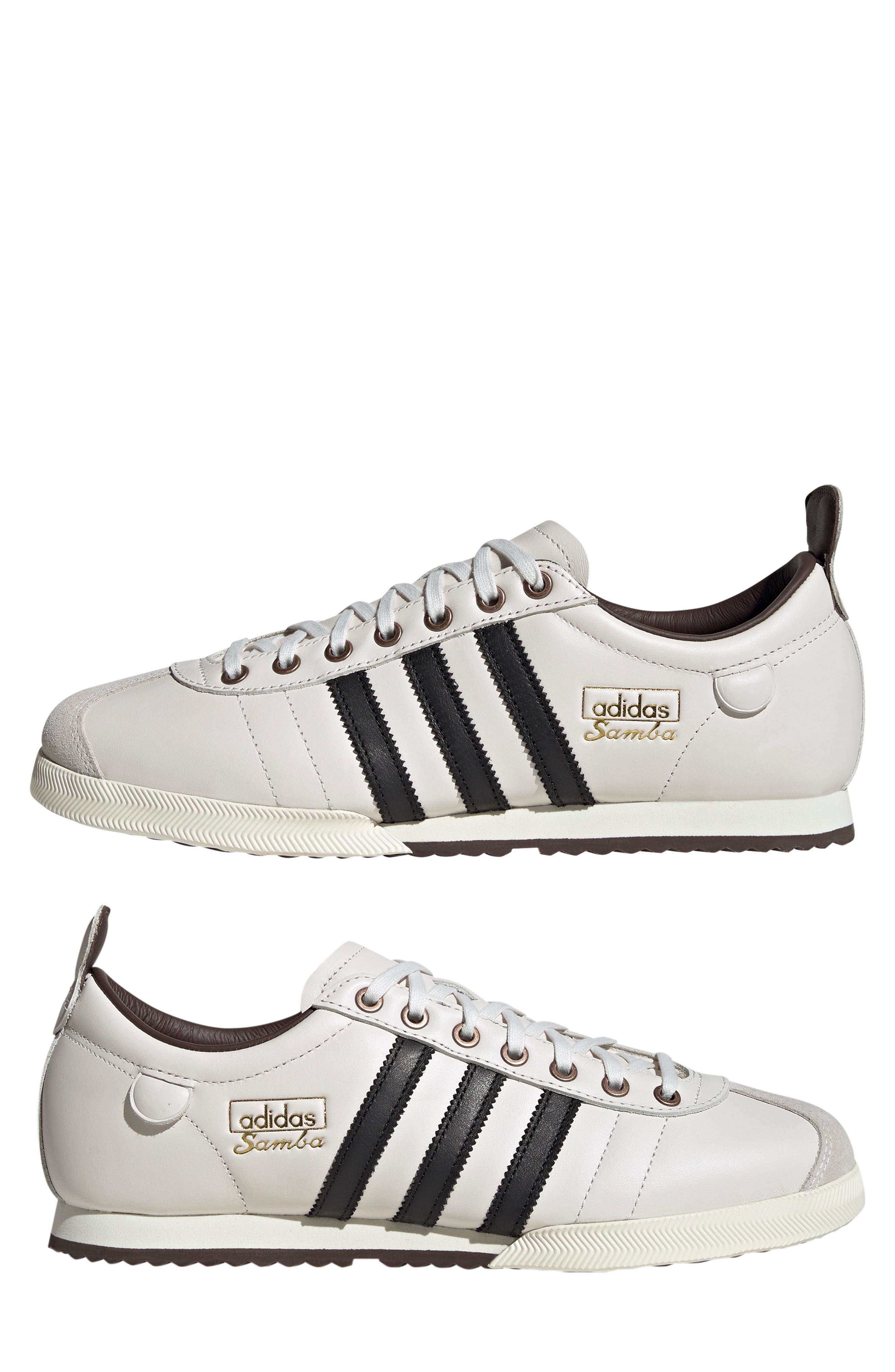adidas Samba 62 Sneaker in Cloud White/Black/Brown at Nordstrom - 7