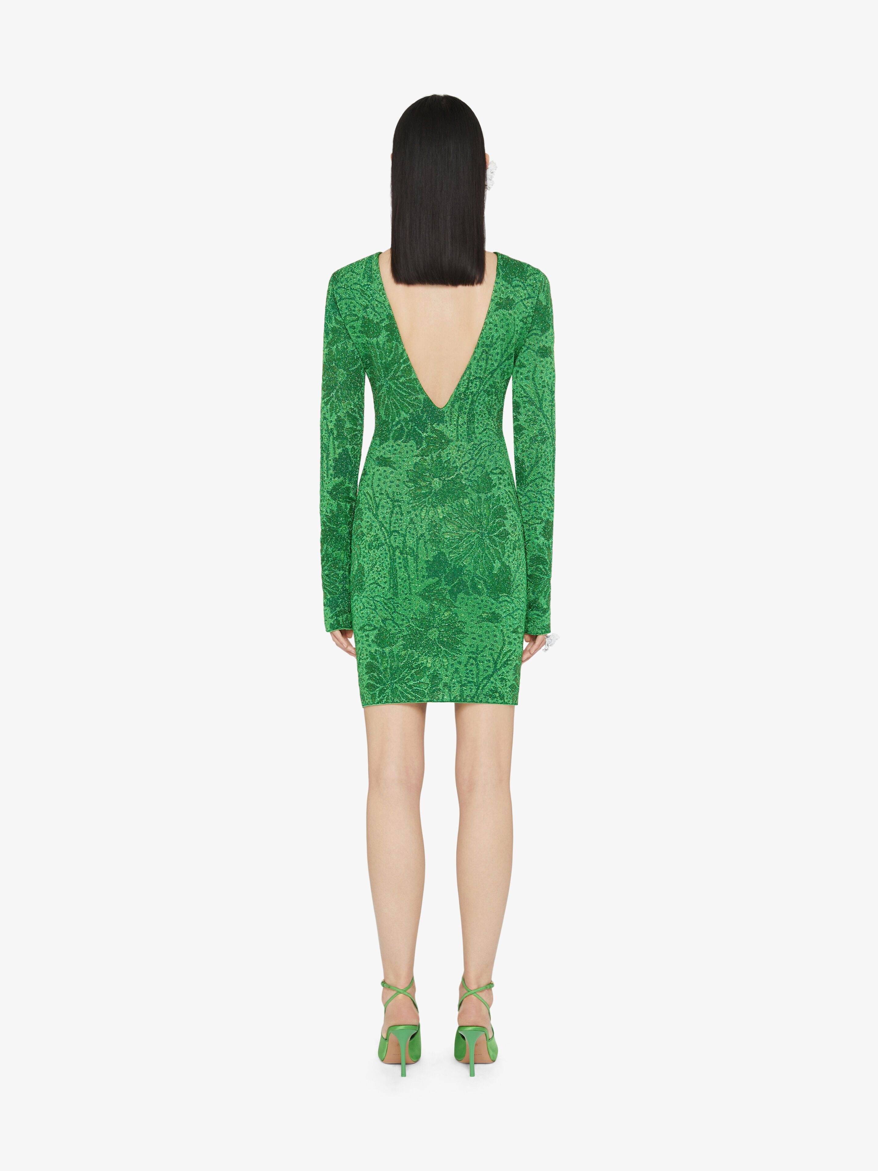 DRESS IN LUREX WITH FLORAL JACQUARD - 4