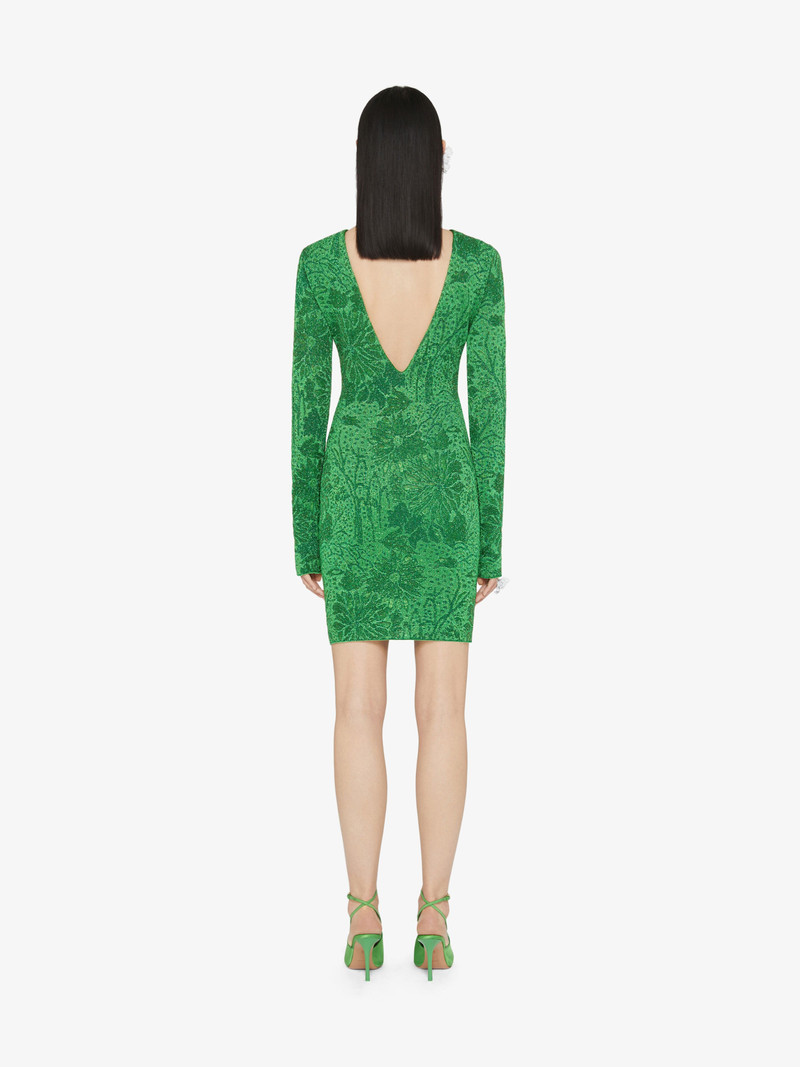 Givenchy DRESS IN LUREX WITH FLORAL JACQUARD - BW21TD4ZJP366 | REVERSIBLE