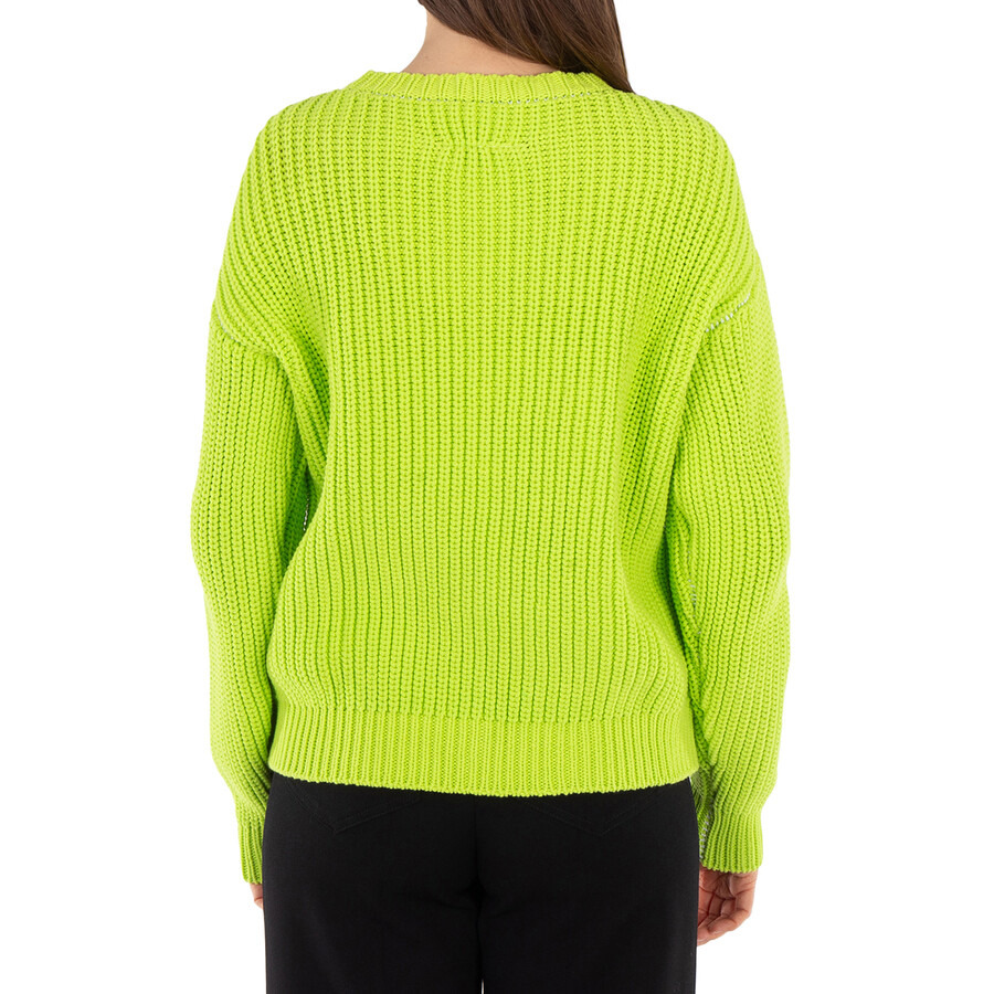 MM6 Ribbed Knit Crew Neck Sweater - 3