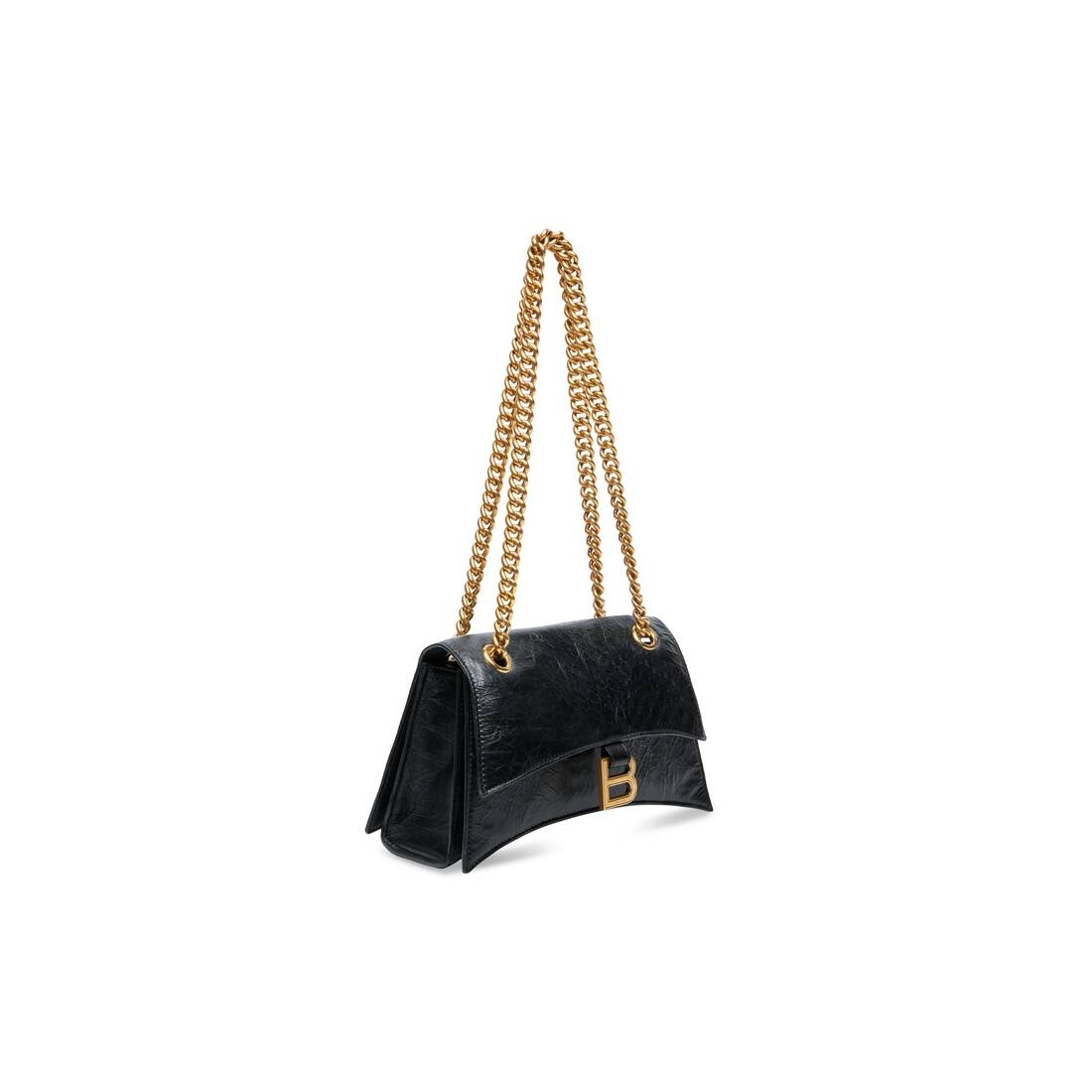 Balenciaga Crush Small Crinkled Chain Shoulder Bag