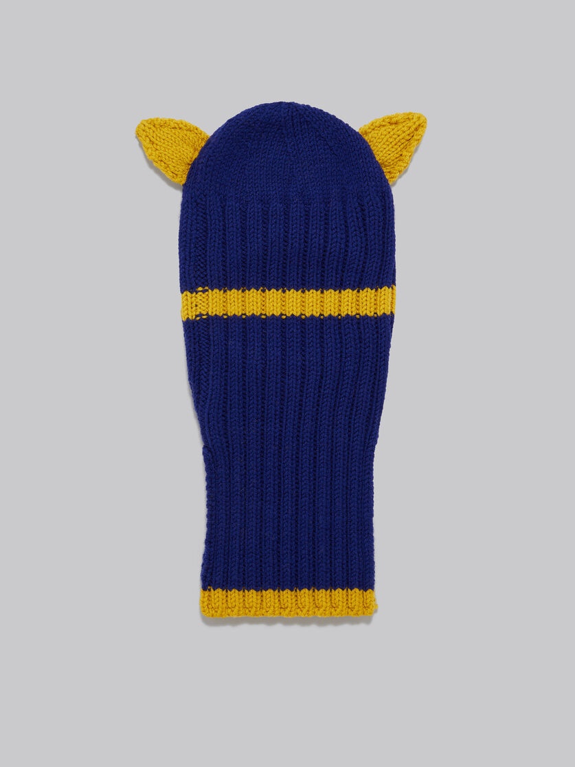 BLUE WOOL BALACLAVA WITH EARS - 3