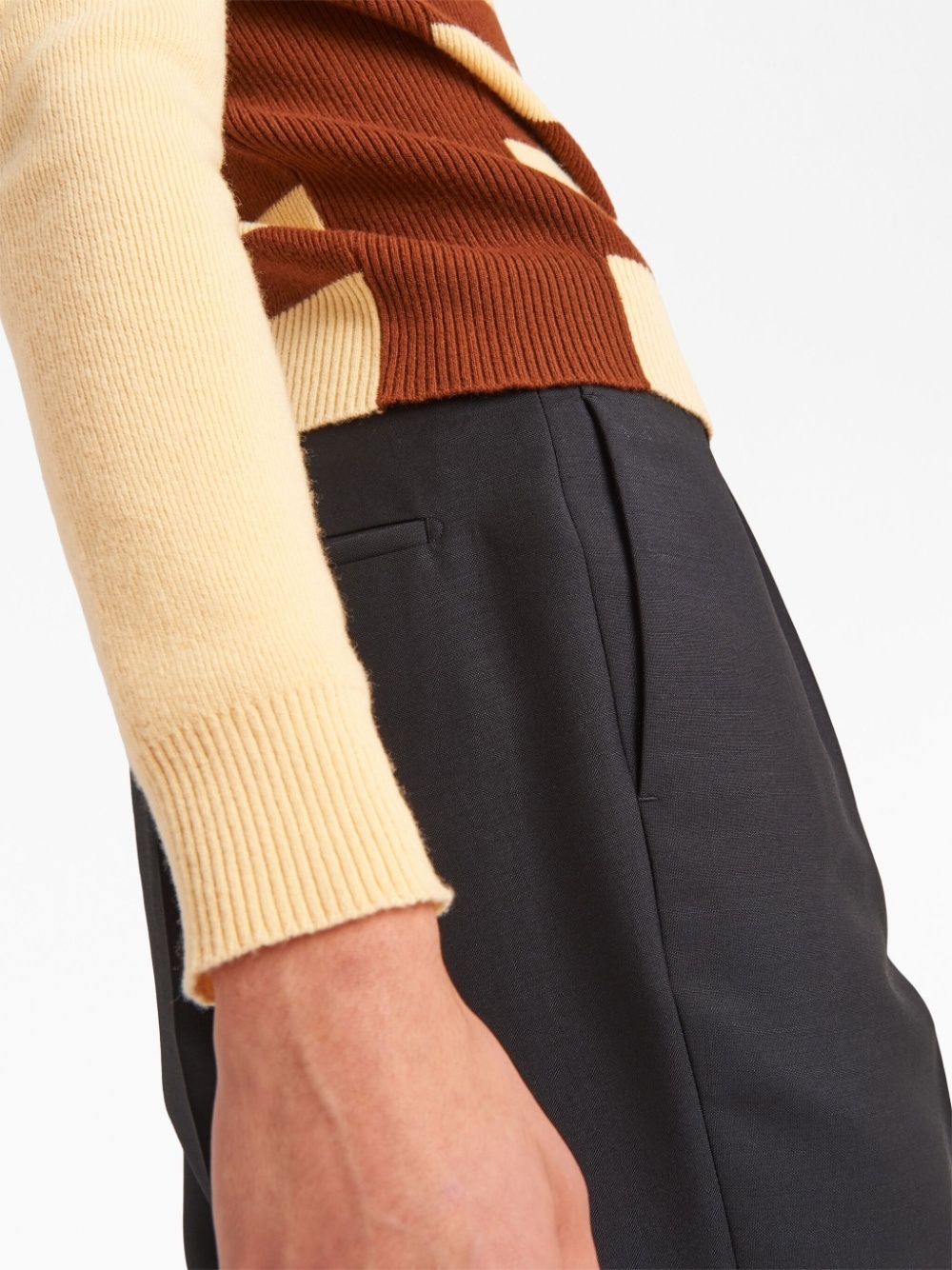 pleat-detail tailored trousers - 4